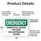 Signmission Remote Pull Station For Hood Fire Suppression Emergency Sign, Plastic, 14in W x 10in L, 2PK OS-2PACK-EM-P-1014-L-10417 - alternate 2